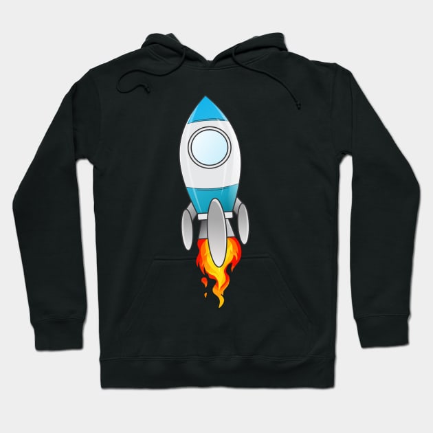 THE ROCKET CARTOON Hoodie by greenaple store